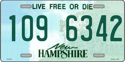 NH license plate 1096342