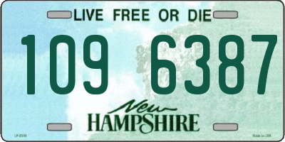 NH license plate 1096387
