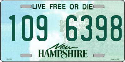 NH license plate 1096398