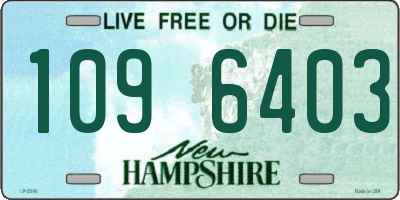 NH license plate 1096403