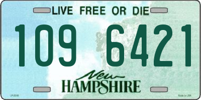 NH license plate 1096421
