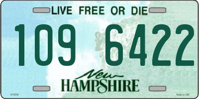 NH license plate 1096422