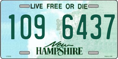 NH license plate 1096437