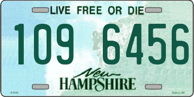 NH license plate 1096456