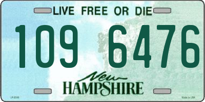 NH license plate 1096476
