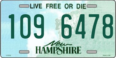 NH license plate 1096478