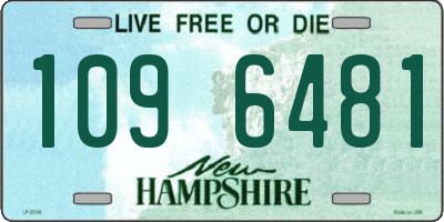 NH license plate 1096481