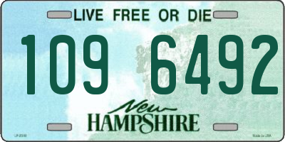 NH license plate 1096492