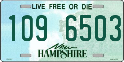 NH license plate 1096503