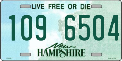 NH license plate 1096504