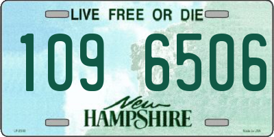 NH license plate 1096506
