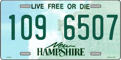 NH license plate 1096507