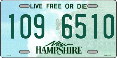 NH license plate 1096510