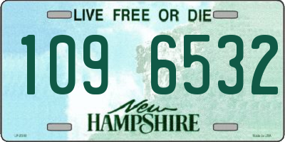 NH license plate 1096532