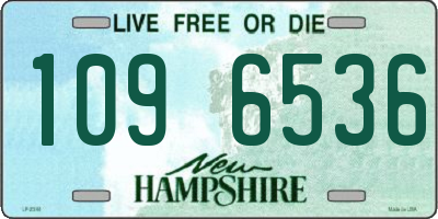 NH license plate 1096536