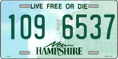 NH license plate 1096537