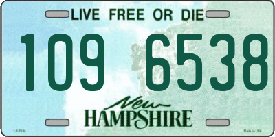NH license plate 1096538