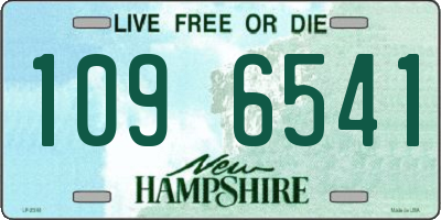NH license plate 1096541