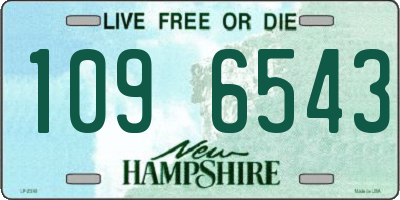 NH license plate 1096543