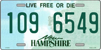 NH license plate 1096549