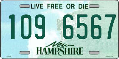 NH license plate 1096567