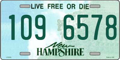 NH license plate 1096578