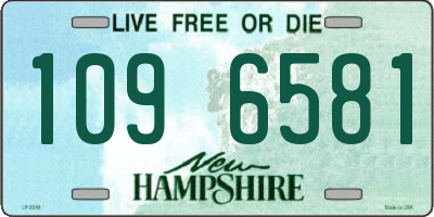 NH license plate 1096581