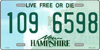 NH license plate 1096598