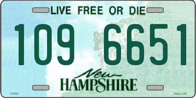 NH license plate 1096651