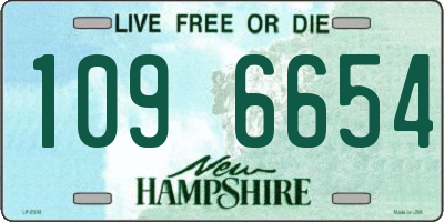 NH license plate 1096654