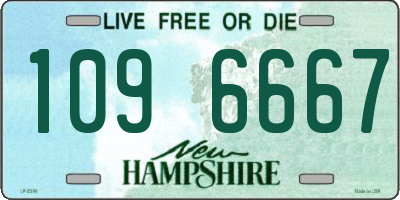 NH license plate 1096667