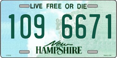 NH license plate 1096671