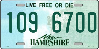 NH license plate 1096700