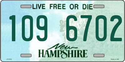 NH license plate 1096702