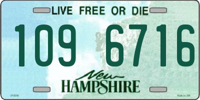 NH license plate 1096716
