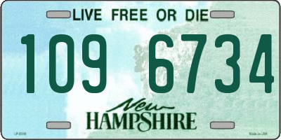 NH license plate 1096734