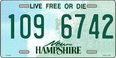 NH license plate 1096742