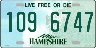 NH license plate 1096747