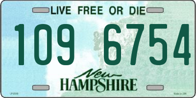 NH license plate 1096754