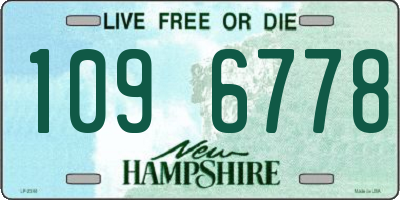 NH license plate 1096778