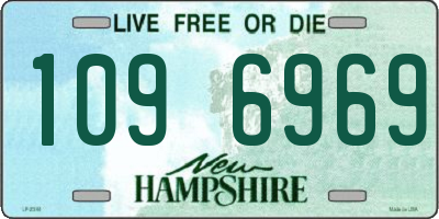 NH license plate 1096969