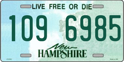 NH license plate 1096985