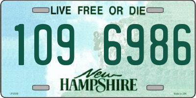 NH license plate 1096986