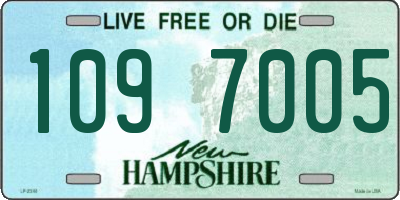 NH license plate 1097005