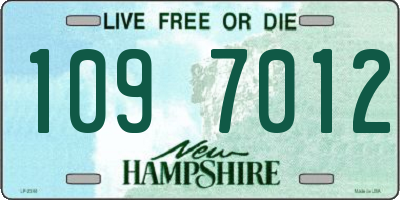 NH license plate 1097012