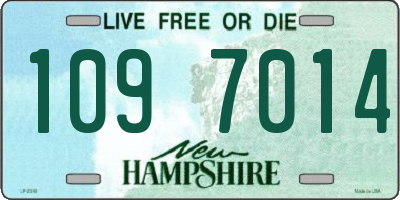 NH license plate 1097014