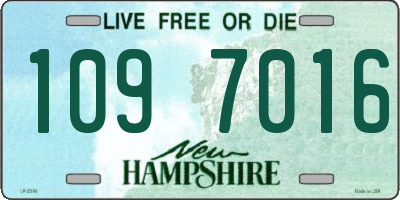 NH license plate 1097016
