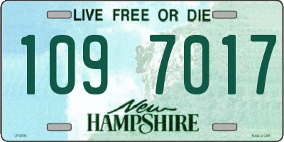 NH license plate 1097017