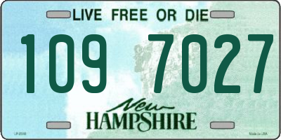 NH license plate 1097027