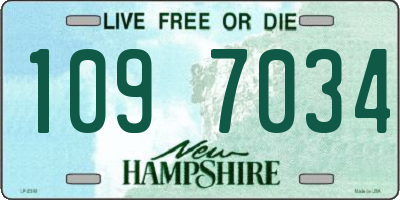 NH license plate 1097034
